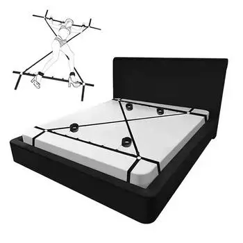 Эротические наручники для кровати, манжеты на щиколотке, секс-игрушки для женщин, мужчин, пар, аксессуары для игр для взрослых, комплект снаряжения для бондажа