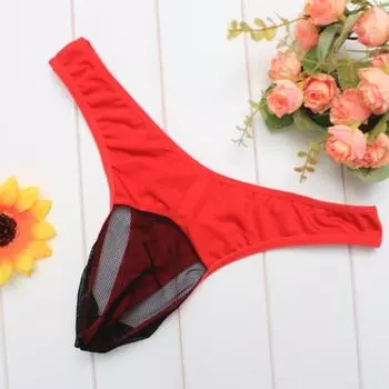 Эротические прозрачные дышащие сексуальные мужские трусики нижнее белье сетчатые стринги трусы