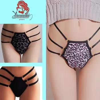Эротические стринги с леопардовым принтом - NK1 Экзотическое белье для танцовщиц 6XL (180-230 jin)