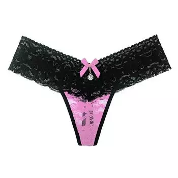 Эротические трусики сексуальное женское нижнее белье бразильские девушки кружева бикини бесшовные ультра низкая талия бесшовный бант женские стринги one size