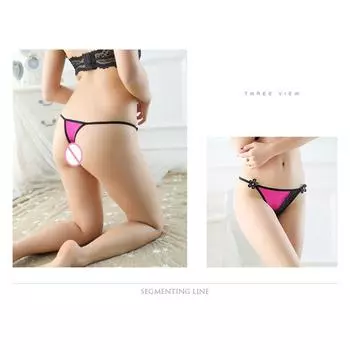 Эротические трусики сексуальные женские стринги контрастные кружевные атласные стринги бесшовный тонкий пояс женское нижнее белье с низкой талией удобные трусики-бикини one size