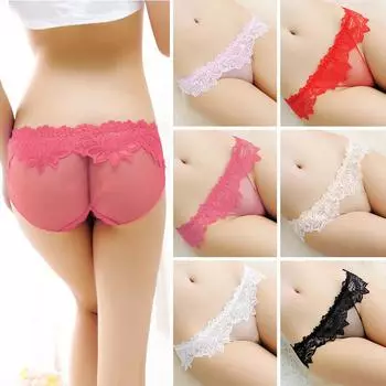 Эротические трусики женские сексуальные прозрачные кружевные экзотические трусики трусики нижнее белье ажурные ультратонкие стринги экзотическое нижнее белье черного цвета one size