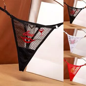 Эротические трусики Женское нижнее белье стринги кружева стринги стринги стринги эластичные женские трусики нижнее белье Женское модное кружевное сексуальное женское белье one size