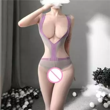 Эротические женщины, сексуальные, носить цельный прозрачный модный костюм
