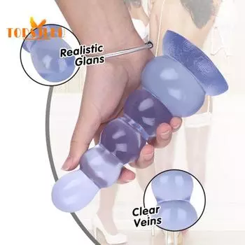 Эротический фаллоимитатор с прочной присоской — мягкий, удобный, многосекционный дизайн — анальная пробка для удовольствия и исследования взрослых