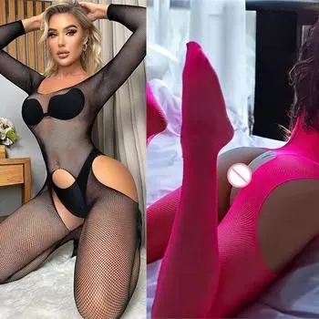 Эротическое белье Hollow Open Transparent Temptation Hollow Pink комбинезон Сетчатое нижнее белье женские комплекты одежды сексуальные наряды нижнее белье One Size