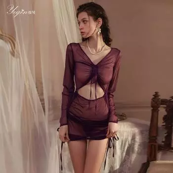 Эротическое белье сексуальное страстное свободное кружево перспектива горячее флирт кровать дразнящая пижама соблазн average size