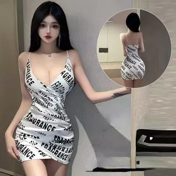 Эротическое белье, сексуальные кокетливые буквы на бретельках One Size чёрный