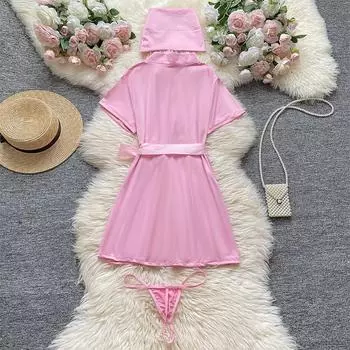 Эротическое белье Женский косплей сексуальная юбка медсестра униформа соблазнение большой размер костюм S