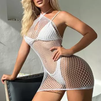 Эротическое мини-юбка платье черное облегающее нижнее белье Lenceria чувственная женская прозрачная сетчатая боди фетиш женский комплект нижнего белья костюм XXS