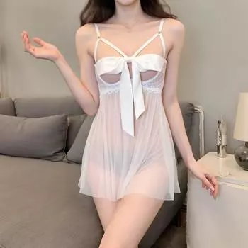 Эротическое нижнее белье большого размера стример сексуальное кружевное пояс для чулок бант перспектива открытый файл сборка стальное кольцо M [recommended 80-60kg]