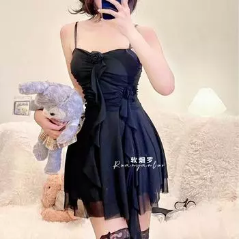 Эротическое нижнее белье большого размера, страстное, горячее, чистое, похотливое, ветровое кружевное, сетчатое, юбка, соблазнительная, юбка на подтяжках qqny small size