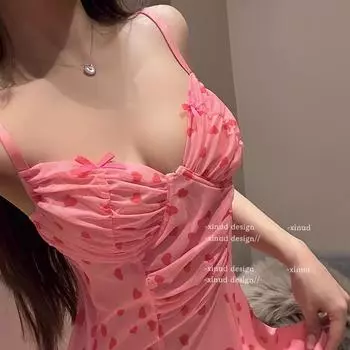 Эротическое нижнее белье Domila Pure Desire персиковая юбка на подтяжках маленькая грудь пижама сексуальная униформа Love Hollow костюм для женщин One Size