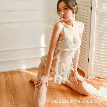 Эротическое нижнее белье европейская и американская сексуальная принцесса перспектива пижамы игривые подтяжки сексуальное нижнее белье женская домашняя одежда ночная рубашка 1235 one size fits all