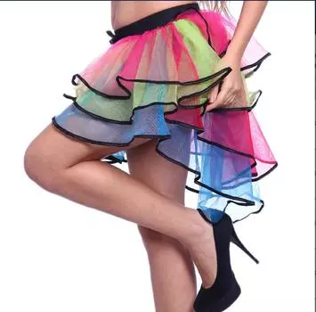 Эротическое нижнее белье Fat MM, разноцветная многослойная сексуальная сетчатая прозрачная кружевная юбка-рыбий хвост one size fits all