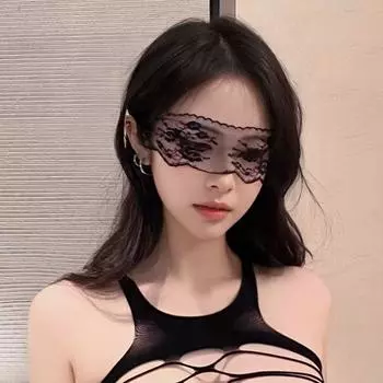 Эротическое нижнее белье Французское элегантное сексуальное туманное воздержание кружево повязка на глаза СМ флирт прикрытие стыда вуаль Эротический стиль Y