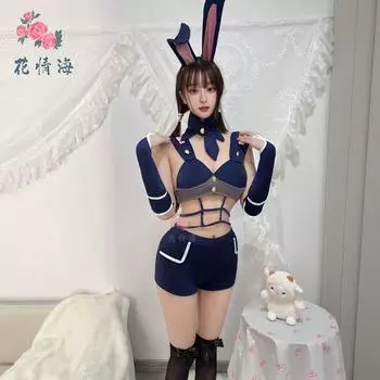 Эротическое нижнее белье новый сексуальный костюм соблазнения кролик-девочка для маленькой груди стыдливый горячий наряд average size