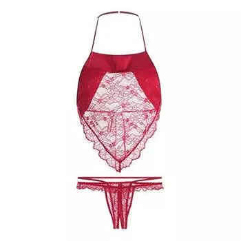 Эротическое нижнее белье Yijin чистое желание сексуальное кружевное искушение карман на животе горячая открытая экипировка униформа бесплатная пижамный комплект One Size