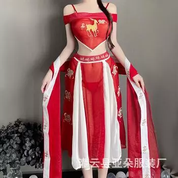 Эротическое нижнее белье женское сексуальное пижама антикварная Hanfu соблазнительный cheongsam униформа флирт горячий костюм One Size