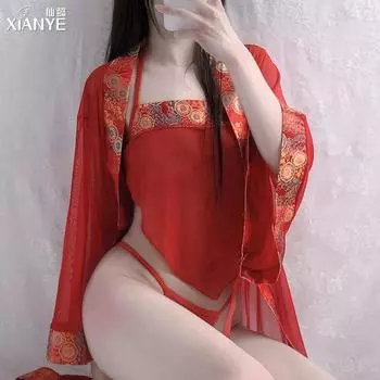 Эротическое нижнее белье женское сексуальное свадебное платье прозрачная пижама классический костюм с карманом на животе соблазнительная униформа большой размер 302 One size