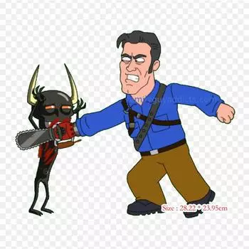 Эш Уильямс Сэм Рэйми, термопереносная печать, виниловые нашивки, наклейки для одежды, аппликации «сделай сам», моющиеся нашивки