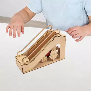 Эскалатор 3D Деревянный Пазл Домашний Декор Механические Пазлы DIY Мраморный Забег для Детей Подростков Мальчиков