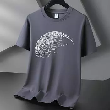 Эскиз 10 цветов, мужская футболка из чистого хлопка, свободная мужская футболка с круглым вырезом и коротким рукавом, большой размер S-6XL S