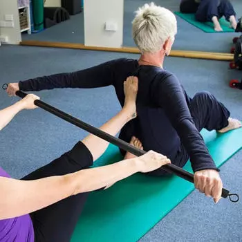 Эспандер-бар для пилатеса, съемный, регулируемый, портативный, 3 секции, тренировка для кабеля