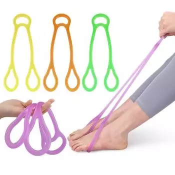 Эспандер для йоги, высокоэластичный износостойкий легкий пояс для упражнений на растяжку ног, рук, оборудования для фитнеса фиолетовый