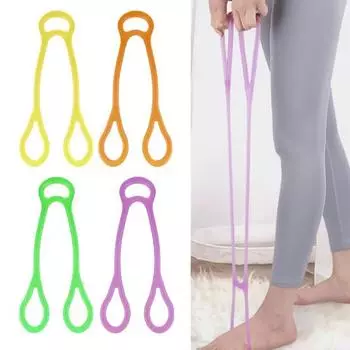 Эспандер для йоги, высокоэластичный износостойкий легкий пояс для упражнений на растяжку ног, рук, оборудования для фитнеса фиолетовый