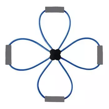 Эспандер для пилатеса с 4 петлями, расширитель груди, растяжка мышц, силовая тренировка, эластичная лента, домашний тренажерный зал, оборудование для тренировок всего тела красный