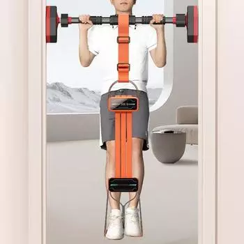 Эспандер для подтягиваний с цифровым счетчиком Эластичный сверхмощный вспомогательный браслет для подтягиваний Домашний тренажерный зал Силовые тренировки Эспандер с перекладиной оранжевый