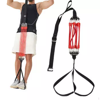 Эспандер для подтягивания с регулируемой тягой, вспомогательный пояс для рук и спины чёрный