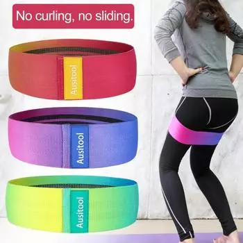 Эспандер для приседаний, тренировка, йога, высокая эластичность, противоскользящий, противоломкий, большая долговечность, эластичный браслет для домашнего фитнеса фиолетовый