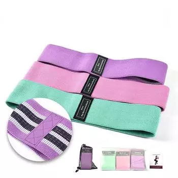 Эспандеры для упражнений с противоскользящим покрытием для бедер и ягодиц, 3-уровневые тренировочные ленты для женщин и мужчин, Booty Band для домашнего фитнеса, йоги, пилатеса зелёный