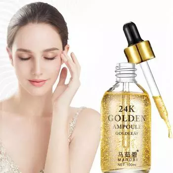 Эссенция для лица с 24-каратным золотом осветляет тон кожи, сужает поры, подтягивает и подтягивает кожу 10ml