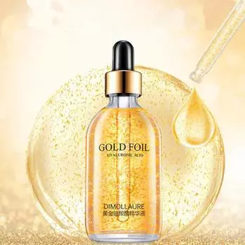 Эссенция для лица с золотой гиалуроновой кислотой, увлажняющая, сужающая поры, укрепляющая сыворотка против морщин, уход за кожей, средства для ухода за кожей 1pc