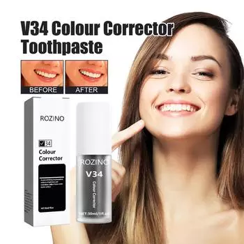 Эссенция для отбеливания зубов Черная зубная паста Эссенция, подходящая по цвету для удаления желтых пятен 30ml