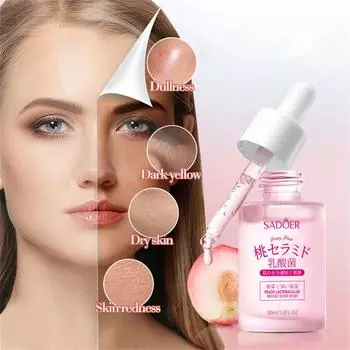 Эссенция для восстановления молочнокислых бактерий персика питает и увлажняет кожу, стимулирует обмен веществ в коже и восстанавливает эссенцию. 30ML