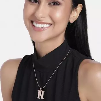 Эстель - Подвеска-подвеска N с покрытием из розового золота