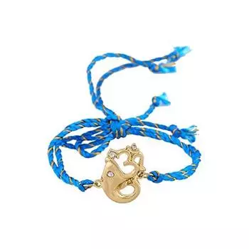 Эстель Позолоченный Благословенный Ганеша Ракхи с австрийскими кристаллами и изысканной шелковой нитью