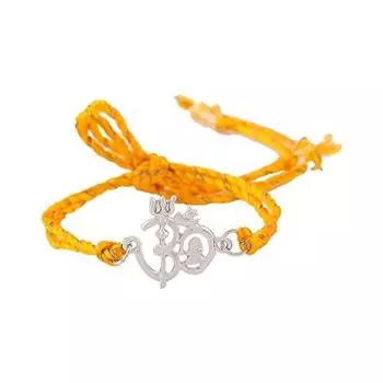 Эстель Шивай Ом Рахи с родиевым покрытием и изящной шелковой нитью