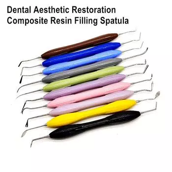 Эстетическая реставрация зубов, композитный шпатель для наполнения смолой, инструмент для наполнителя из смолы, инструмент для стоматолога, шпатель для реставрации 1 piece CT-4 new handle