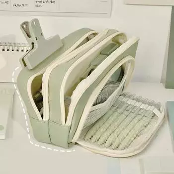 Эстетическая сумка-карандаш большой емкости для девочек, школьные чехлы, милый держатель для канцелярских принадлежностей, сумка-карандаш на молнии, школьные принадлежности для студентов