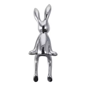 Эстетически приятное украшение в виде кролика, серебряное/белое/золотое, украшение для дома, керамические украшения для стола