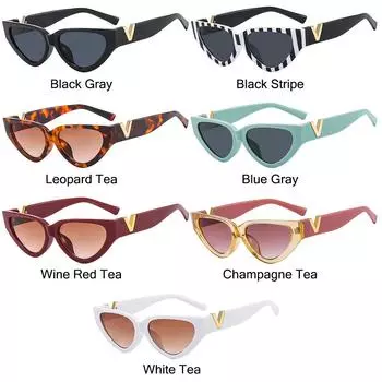 Эстетические солнцезащитные очки «кошачий глаз» Y2K Black Shades Очки для женщин и мужчин Солнцезащитные очки 90-х годов Очки для пляжа/путешествий/уличной одежды UV400 белый