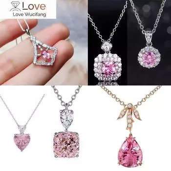 Эстетические женские ожерелья с розовыми кристаллами циркония, романтические свадебные аксессуары, нежные женские помолвочные ювелирные изделия, подарок
