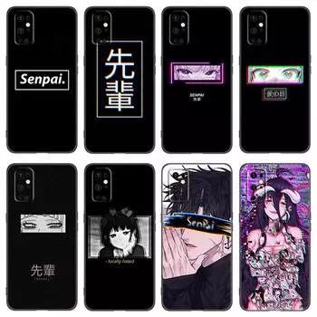 Эстетический чехол для телефона «Грустное аниме сэмпай» для OnePlus 7T 8T 9RT 10R Pro 6T Nord 2T CE2 N10 N20 N100 N200 ACE 5G Мягкий черный чехол из ТПУ OnePlus 6