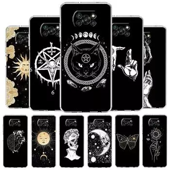 Эстетический чехол для телефона Moon Tarot Cat для Xiaomi Poco X3 NFC F3 M3 X4 X5 Pro 5G Mi 11 12 Lite Ultra 11T 11X 12T Pro 11i, мягкий чехол Mi 11 Lite