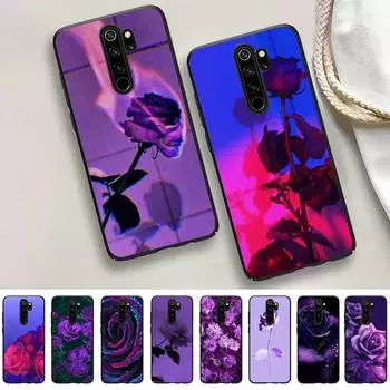 Эстетический чехол для телефона с фиолетовой розой для Samsung A51 A30s A52 A71 A12 для Huawei Honor 10i для OPPO vivo Y11 Samsung A51